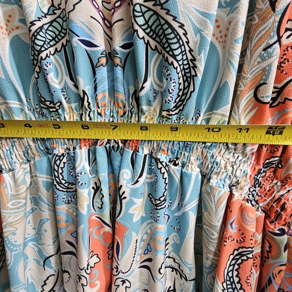 Bohemian | MultiColor | Stretchy Loose Fitting | Casual Maxi Dress - Picture 10 of 11